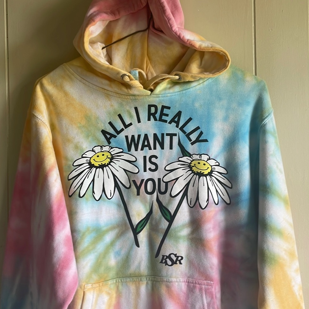 🔥🔥5/$25! BSR by SAMII RYAN Tye Dye Pullover Graphic Hoodie - Picture 2 of 5